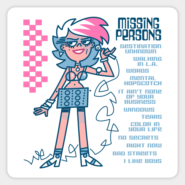 Missing Persons Tribute Sticker by Jon Kelly Green Shop